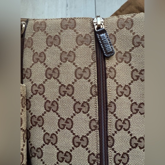 Gucci Beige GG Canvas Monogram Heeled Boots. Size 36 B. Good condition - Picture 6 of 16